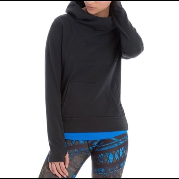 Lole Tops - Lole fleece-lined black hoodie, Sz Small, EUC